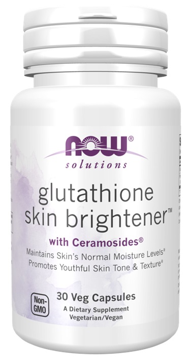 NOW Foods - Glutathione Skin Brightener with Ceramosides - 30 vcaps