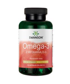 Swanson - SWANSON Omega-3 + Witamina D-3 60 sgels