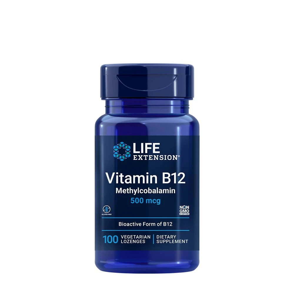 Vitamina B12 Metilcobalamina, 500mcg - 100 pastillas vegetarianas