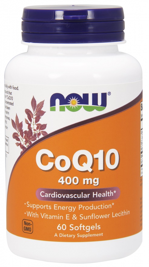 Now Foods Coq10 Con Lecitina Y Vitamina E, 400 Mg - 60 Cápsulas Blandas