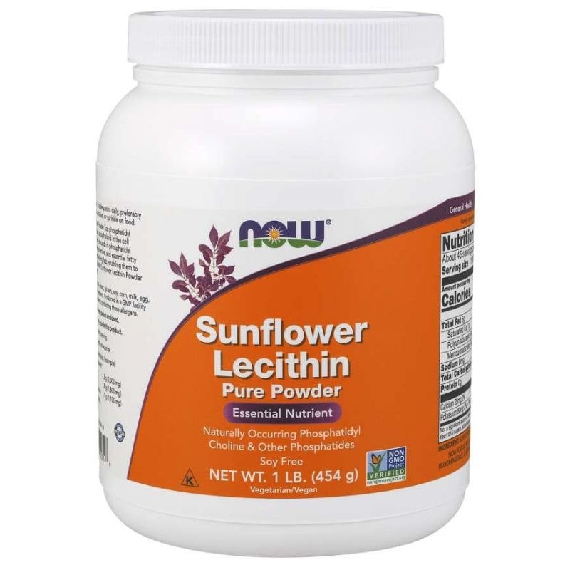 Lecitina de girasol, polvo puro - 454g