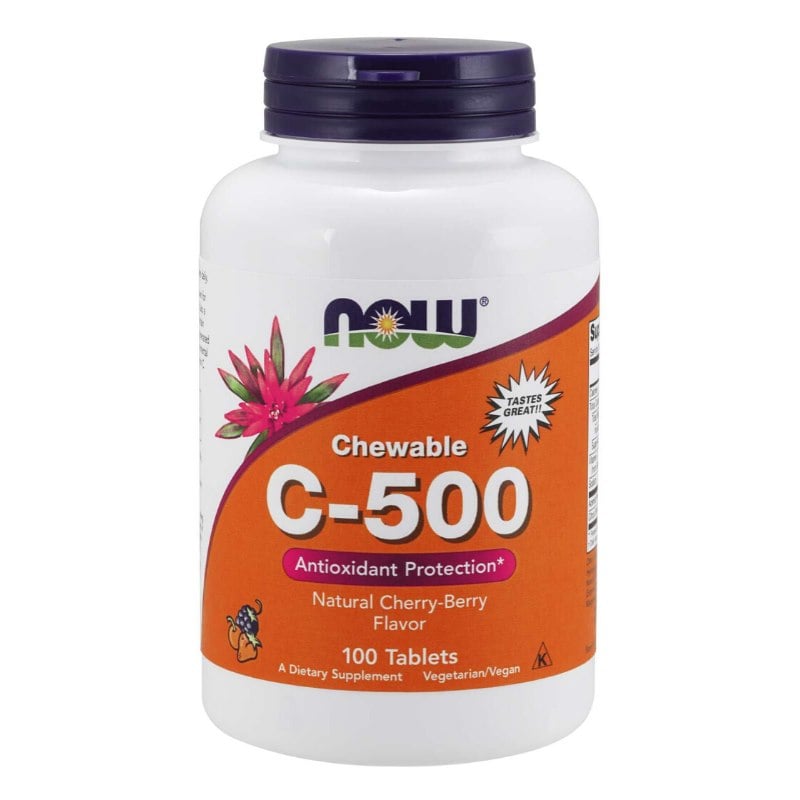 Vitamina C-500 masticable, Cereza-Baya - 100 comprimidos