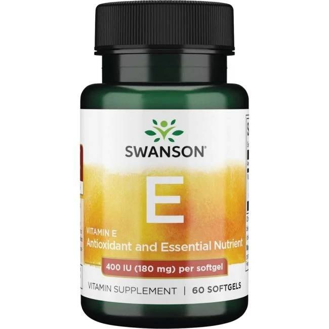 Swanson Vitamina E, 400 Ui - 60 Cápsulas Blandas