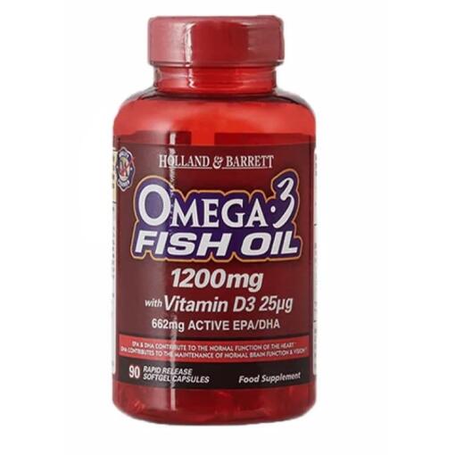 Holland & Barrett - Omega 3 1200mg med vitamin D3 - 90 softgels