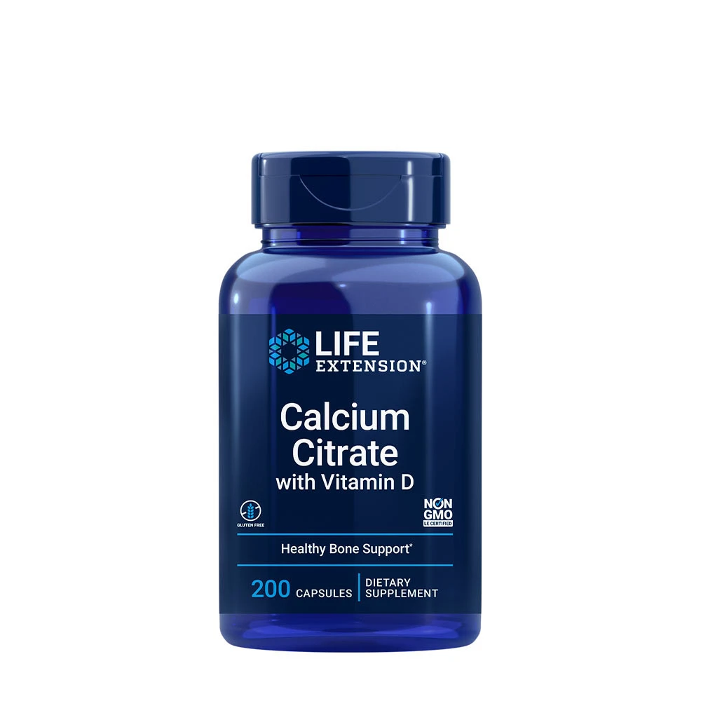 Citrato de calcio con vitamina D - 200 cápsulas