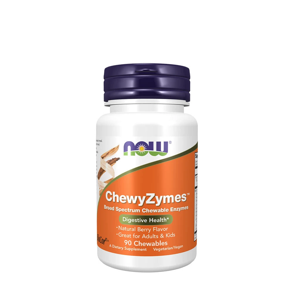 NOW Foods, ChewyZymes™, Baya, 90 comprimidos masticables