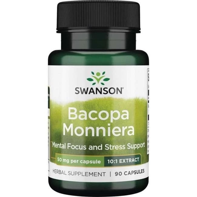Swanson Vitamins, Bacopa monnieri, 50 mg, 90 cápsulas