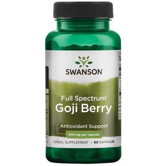 Bayas de Goji de espectro completo, 500mg - 60 cáps.