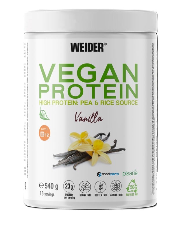 Weider 5 X Proteína Vegana De Vainilla 540 G De Polvo - Imagen 3
